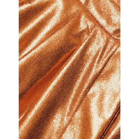 KIMBERLY GOLDSON Lizzie Pleated Metallic Shorts in Copper NWOT Size 6 - Picture 4 of 9